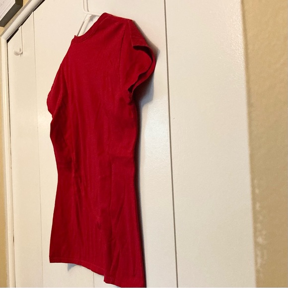 PARTY SLEEP REPEAT Red and White Crew Neck T shirt Juniors Large - Picture 8 of 11